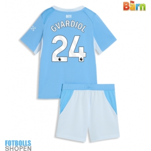 Billiga Manchester City Josko Gvardiol #24 Hemmatröja Barn 2026-27 Kortärmad (+ Korta byxor)